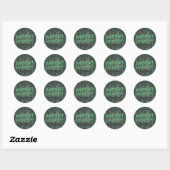 Creepy Donkergroene Zombie Happy Birthday Party Ronde Sticker (Vel)