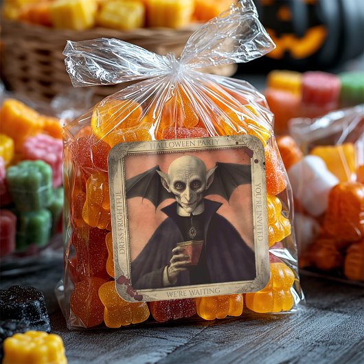 Creepy Dracula Vampire Halloween Sticker