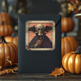 Creepy Dracula Vampire Halloween Sticker
