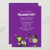 Creepy Drinken Halloween Party Kaart (Voorkant / Achterkant)