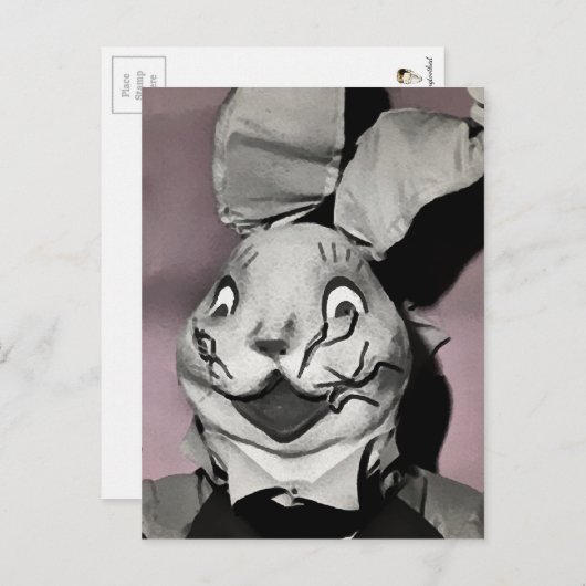 Creepy Easter Bunny Briefkaart (Voorkant / Achterkant)