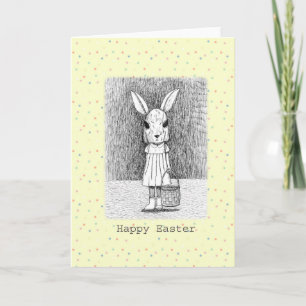 Creepy Easter Bunny Weird Art Adult Easter Kaart