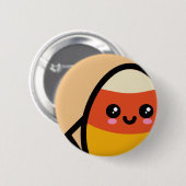 Creepy Egg Candy Corn - Halloween Ronde Button 5,7 Cm (Voorkant /achterkant)