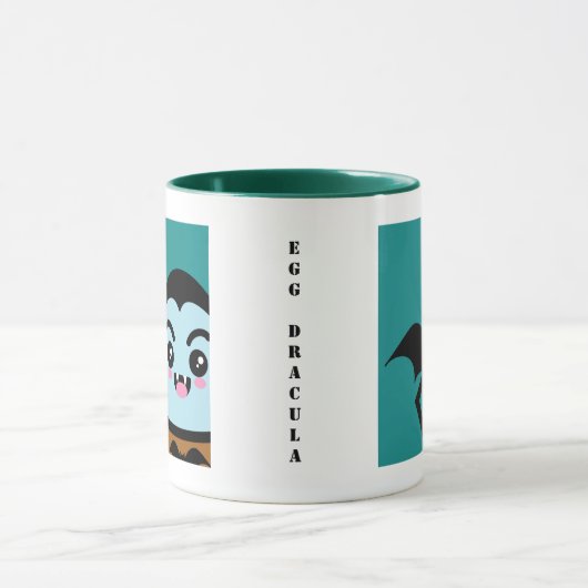 Creepy Egg Dracula - Halloween | Jouw namen toevoe Mok (Midden)