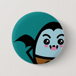 Creepy Egg Dracula - Halloween Ronde Button 5,7 Cm