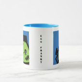 Creepy Egg Frankenstein Halloween | jouw namen toe Mok (Midden)