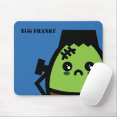 Creepy Egg Frankenstein Halloween | jouw namen toe Muismat (Met muis)