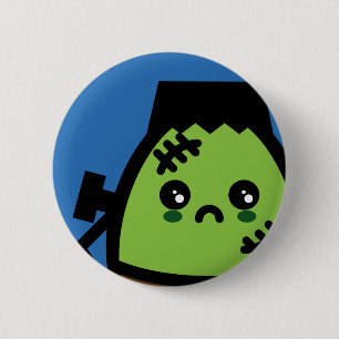 Creepy Egg Frankenstein - Halloween Ronde Button 5,7 Cm