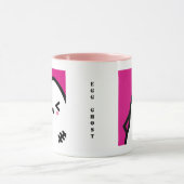 Creepy Egg Ghost Halloween | jouw namen toevoegen Mok (Midden)