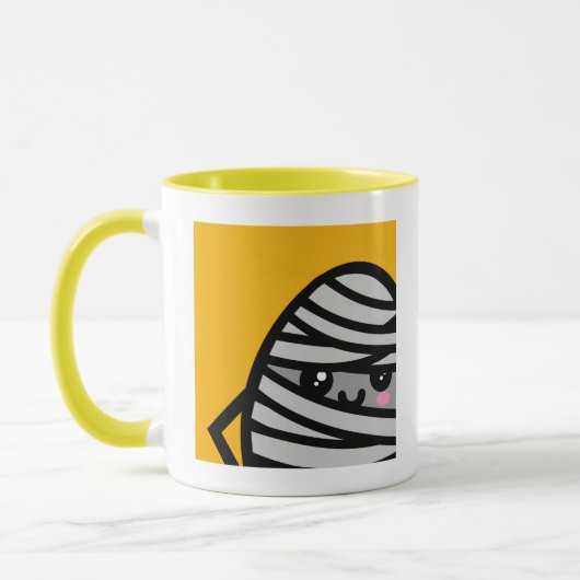 Creepy Egg Mummy - Halloween | Jouw namen toevoege Mok (Links)