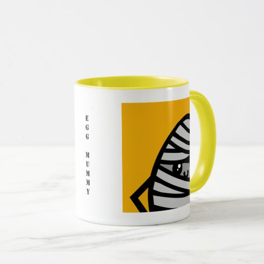 Creepy Egg Mummy - Halloween | Jouw namen toevoege Mok (Voorkant rechts)