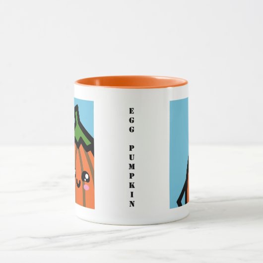 Creepy Egg Pumpkin - Halloween | Jouw namen toevoe Mok (Midden)