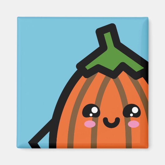 Creepy Egg Pumpkin - Halloween Magneet (Voorkant)