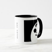 Creepy Egg Skull - Halloween | Jouw namen toevoege Mok (Voorkant rechts)