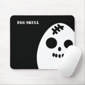 Creepy Egg Skull Halloween | Jouw namen toevoegen Muismat (Met muis)