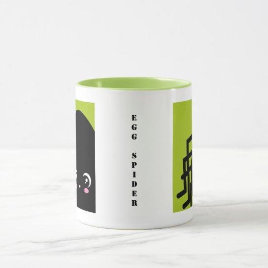 Creepy Egg Spider - Halloween | Jouw namen toevoeg Mok (Midden)