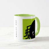 Creepy Egg Spider - Halloween | Jouw namen toevoeg Mok (Voorkant rechts)