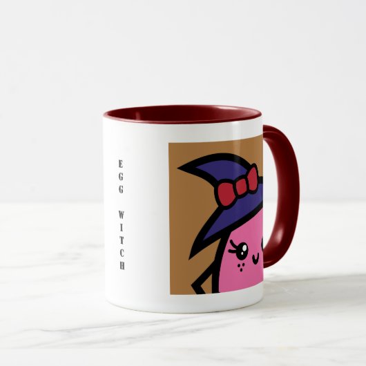 Creepy Egg Witch - Halloween | Jouw namen toevoege Mok (Voorkant rechts)