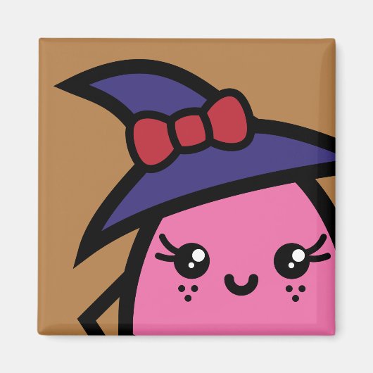 Creepy Egg Witch - Halloween Magneet (Voorkant)