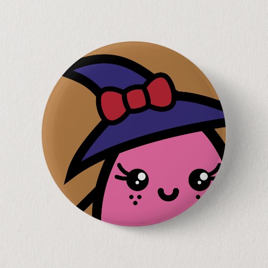 Creepy Egg Witch - Halloween Ronde Button 5,7 Cm (Voorkant)