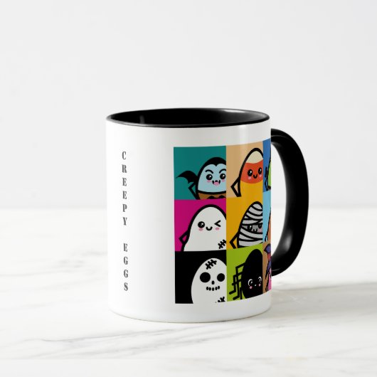 Creepy Eggs-serie - Halloween | Jouw namen toevoeg Mok (Voorkant rechts)