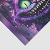 Creepy enge Halloween Cheshire Cat Decoupage Tissuepapier (Detail)