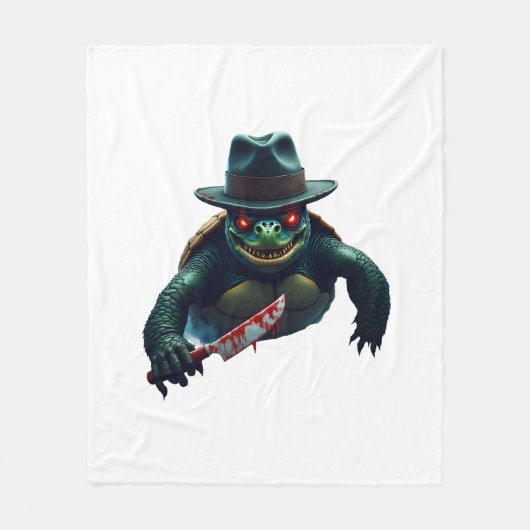 Creepy enge Halloween schildpad T-shirt Fleece Deken (Voorkant)