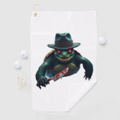 Creepy enge Halloween schildpad T-shirt Golfhanddoek (Insitu)