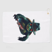 Creepy enge Halloween schildpad T-shirt Golfhanddoek (Horizontaal)