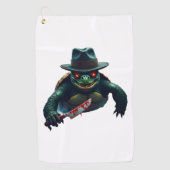 Creepy enge Halloween schildpad T-shirt Golfhanddoek (Voorkant)