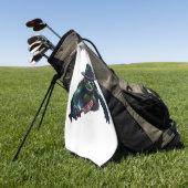 Creepy enge Halloween schildpad T-shirt Golfhanddoek (Groen)