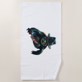 Creepy enge Halloween schildpad T-shirt Strandlaken (Voorkant)