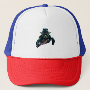 Creepy enge Halloween schildpad T-shirt Trucker Pet