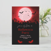 Creepy Evil Eyes Cemetery en Bats Illustratief Kaart (Staand voorkant)