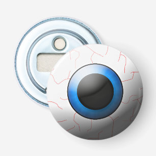 Creepy Eyeball Halloween Barware Button Flesopener