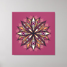 Creepy Eyes Psychedelic Flower Trippy Art Canvas Afdruk
