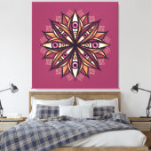 Creepy Eyes Psychedelic Flower Trippy Art Canvas Afdruk (Insitu (Slaapkamer))