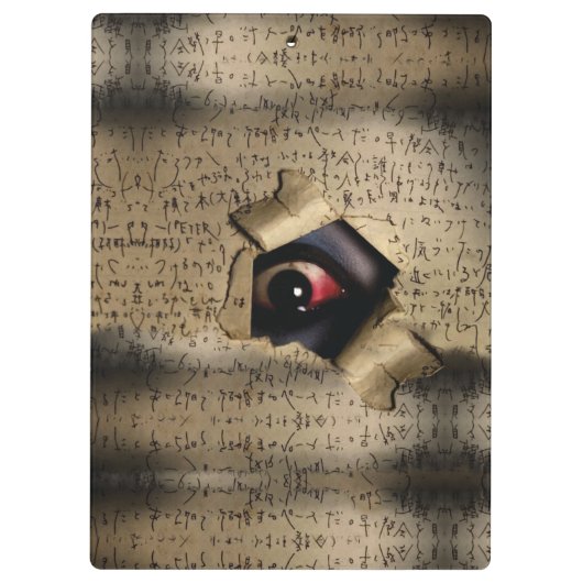 Creepy Eyes V02 Klembord (Achterkant)