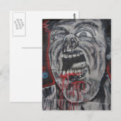 Creepy Face Graffiti Briefkaart (Voorkant / Achterkant)