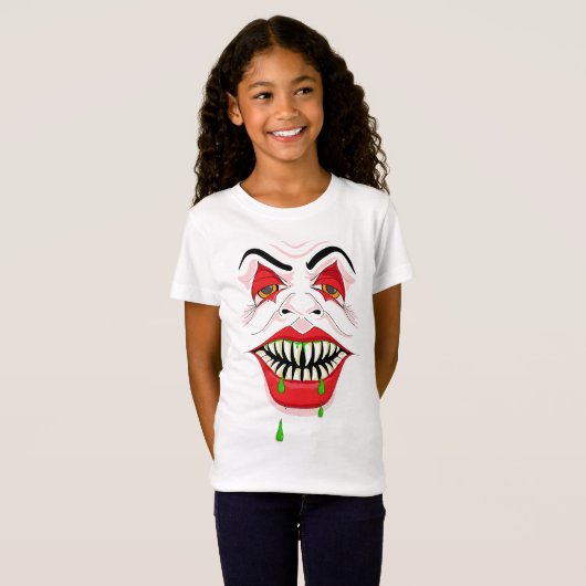 Creepy Face Halloween T-shirt (Voorkant volledig)