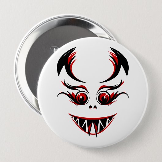Creepy Face Ronde Button 4,0 Cm (Voorkant /achterkant)