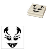 Creepy Face Rubberstempel (Gestempeld)