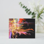 creepy fire icicle abstract cosmic illustration ar briefkaart (Staand voorkant)