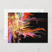 creepy fire icicle abstract cosmic illustration ar briefkaart (Voorkant / Achterkant)
