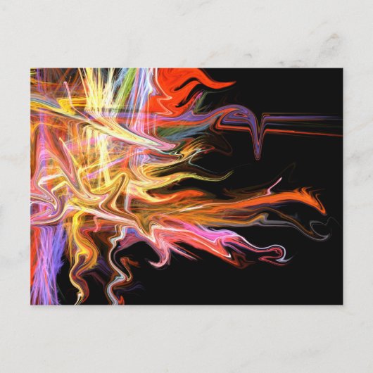 creepy fire icicle abstract cosmic illustration ar briefkaart (Voorkant)