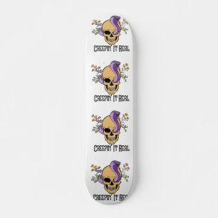 Creepy Floral Skull Snake - Halloween Lovers Persoonlijk Skateboard