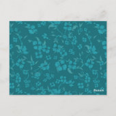 Creepy Flowers Patroon 2 Briefkaart (Achterkant)