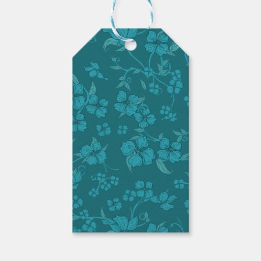 Creepy Flowers Patroon 2 Cadeaulabel (Voorkant)