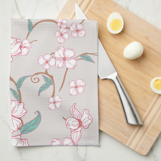 Creepy Flowers Patroon 6 Theedoek (Quarter Fold)