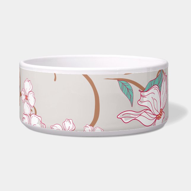 Creepy Flowers Patroon 6 Voerbakje (Voorkant)